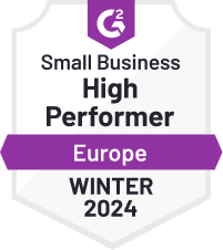 G2 Small Business High Performer Europe Winter 2024