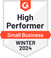 G2 High Performer Small Business Winter 2024