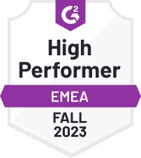 G2 High Performer EMEA Fall 2023