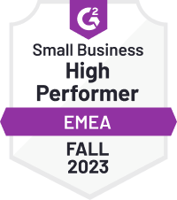G2 Small Business High Performer EMEA Fall 2023