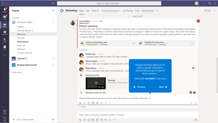 Microsoft teams improve team communication
