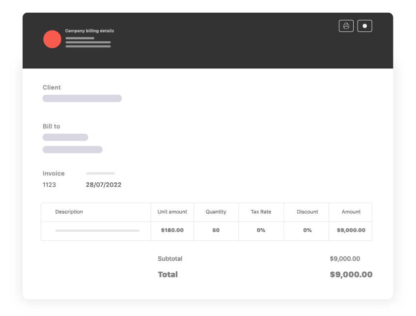 TrackingTime roadmap - invoicing