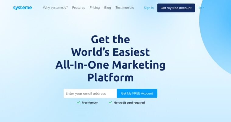 Marketing Automation Tools - Systeme.io