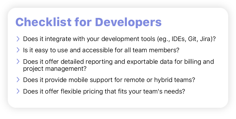 time tracking software for developers
