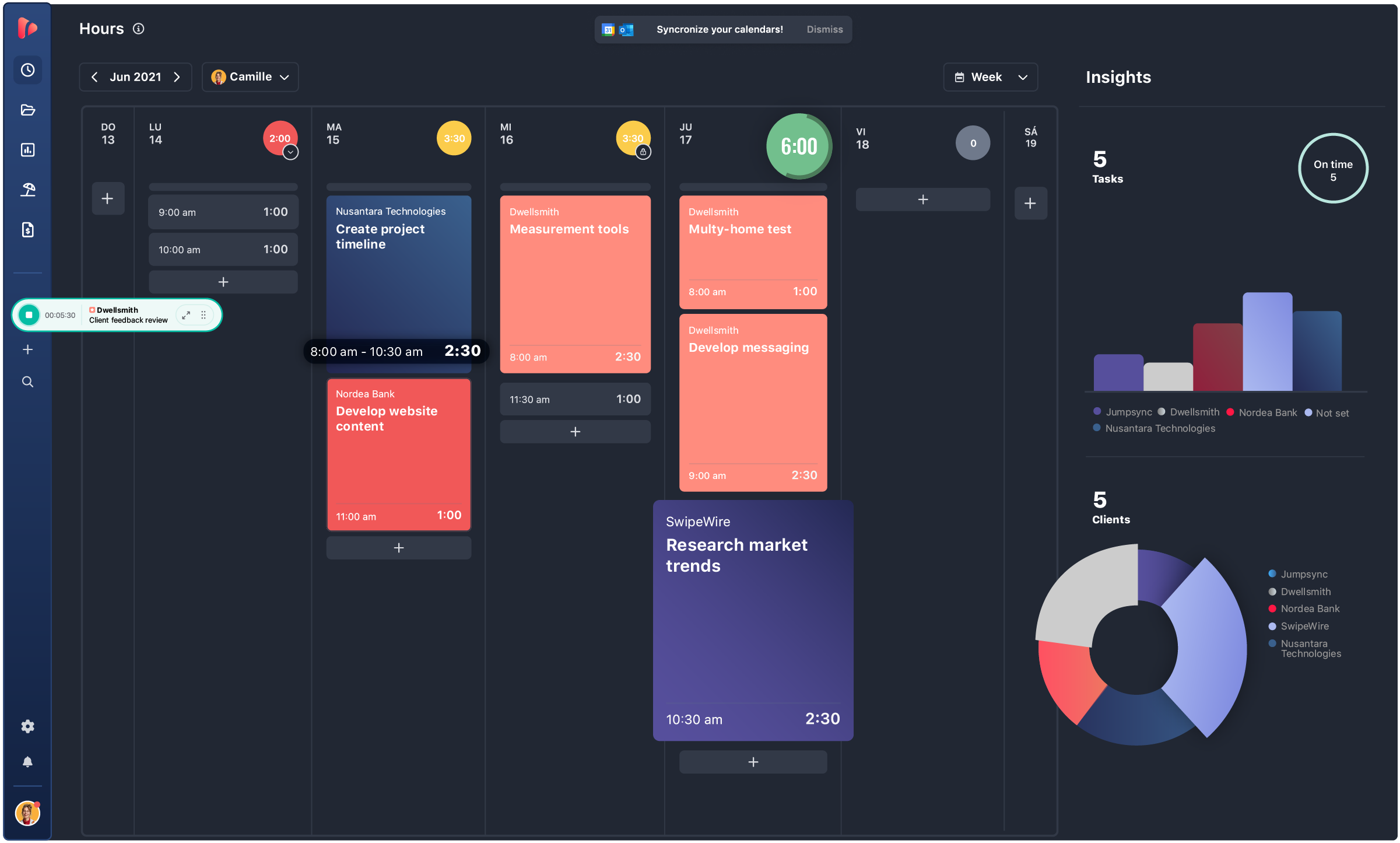 redesign time tracker