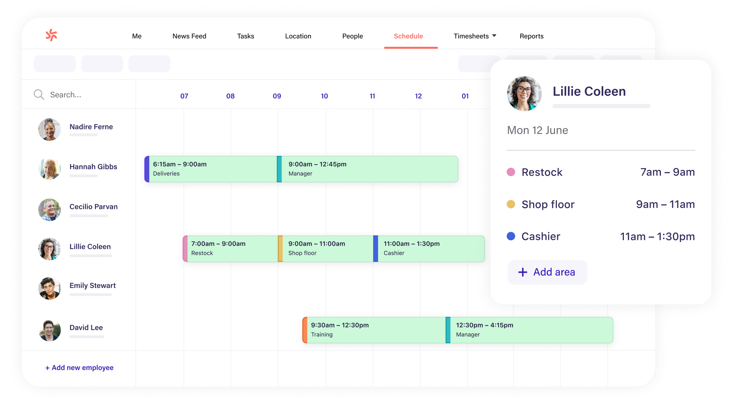 Deputy is widely used for managing schedules, shifts, and attendance in hourly environments. Its strength lies in handling complex scheduling needs and compliance-related requirements.