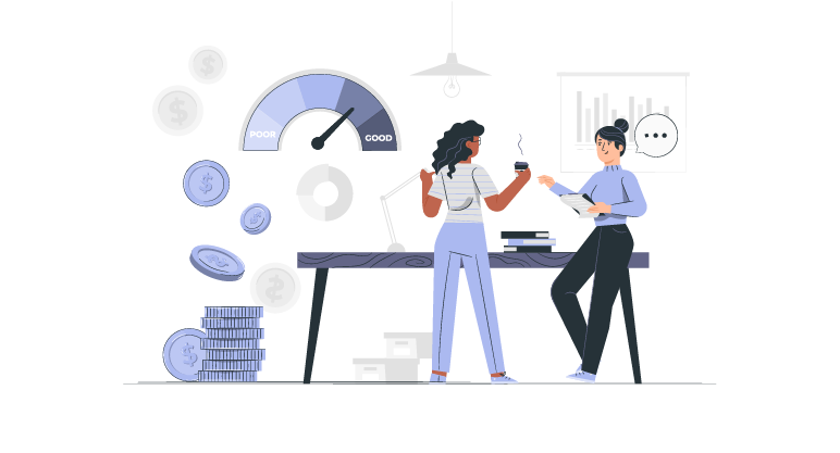 How to calculate project profitability for agencies, with a visual showing margin analysis, project costs, and profitability review.