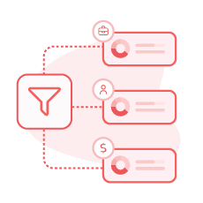 Finance, a manager, or a client each need a different slice of the same data